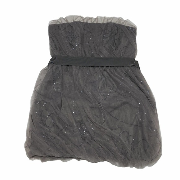 TULLE Dress with Sequin Applique and Bubble Hem - Picture 7 of 12